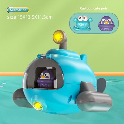 Water Toys Luminous Catapult Submarine Bath Toys Kids DealSniper.net Blue