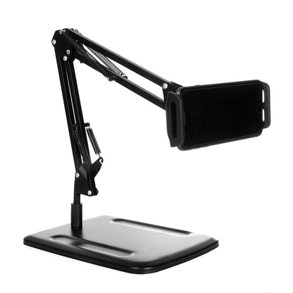 Universal Mobile Phone Holder 360 Degree Rotating Long Arms Gadgets Gym From House Black square Cell phone
