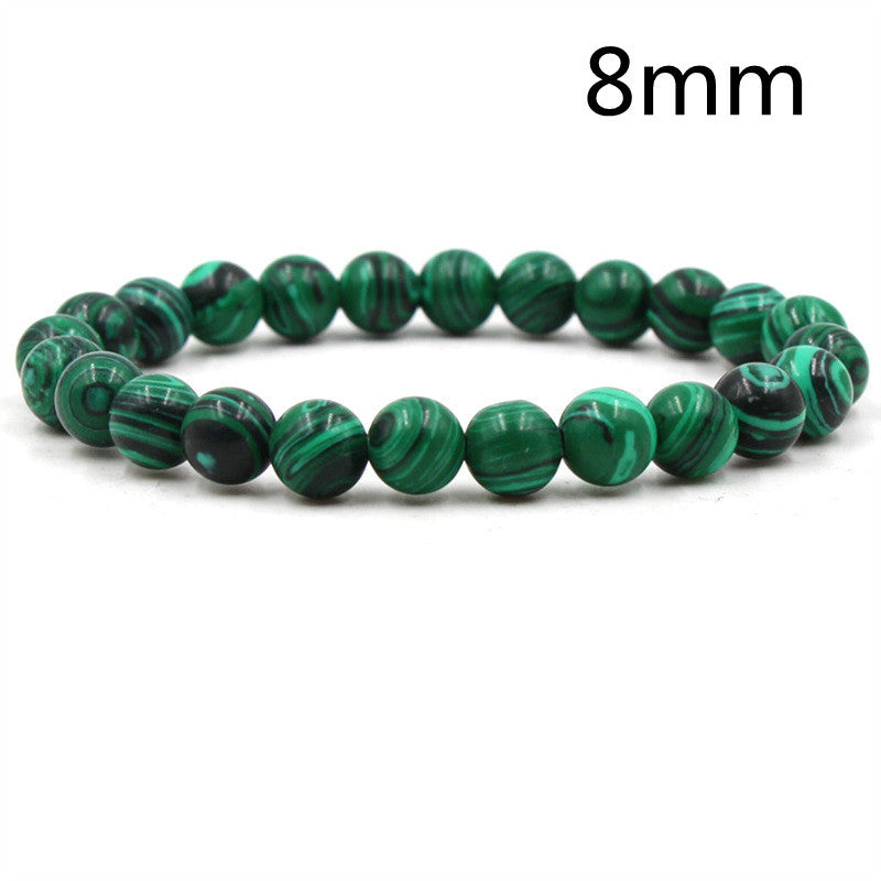 Classic Black Matte Green Malachite Bracelets Jewelry Jewelry dealsniper-net Green 8 mm