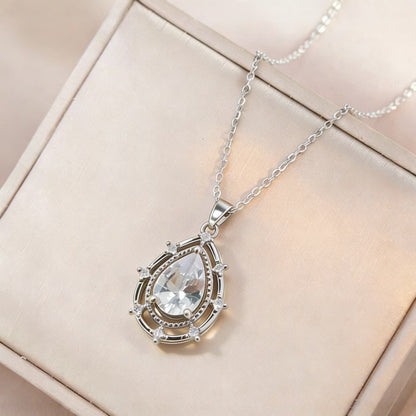 Lucky Water Drop Necklace For Women,Trendy Fashion Jewelry Gym From House