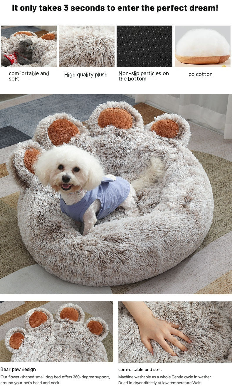 Plush Cathouse Doghouse Pet Bed Winter Warm Pets Gym From House