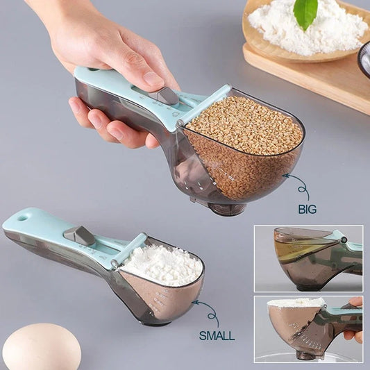 Plastic Adjustable With Scale Measuring Spoon Kitchen Gym From House