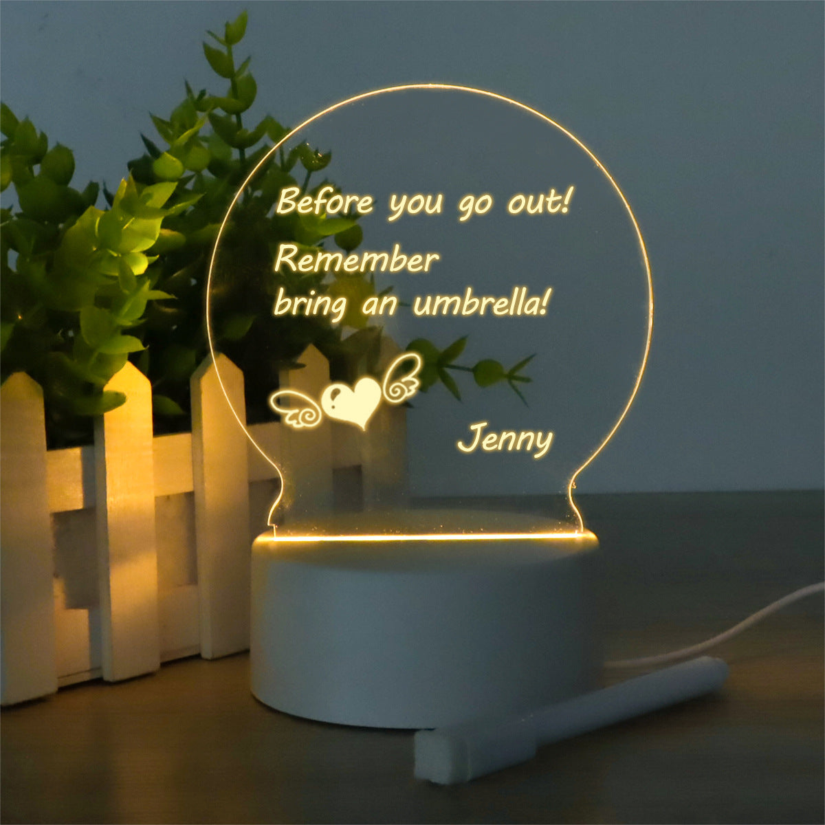 LED Light Note Board Usb Desktop Night Light Home Decor DealSniper.net