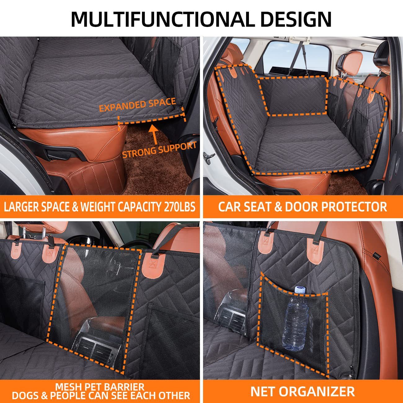 Load-bearing Lengthened Vehicle-mounted Pet Mat Travel Dog Hammock Pets dealsniper-net