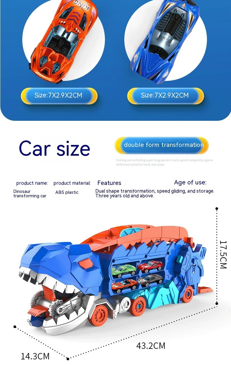 Tyrannosaurus Dinosaur Deformation Track Gliding Car Kids dealsniper-net