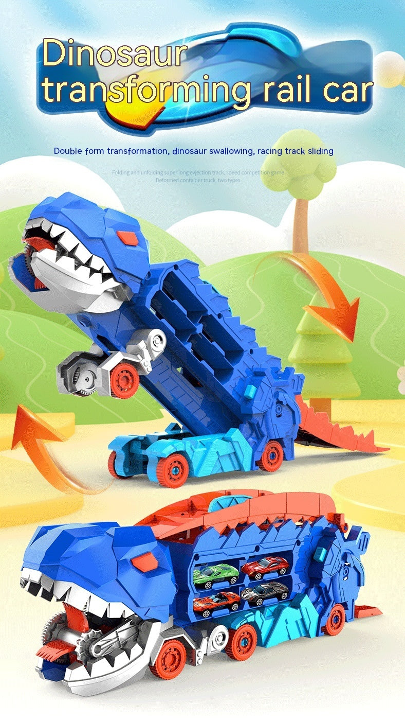 Tyrannosaurus Dinosaur Deformation Track Gliding Car Kids dealsniper-net