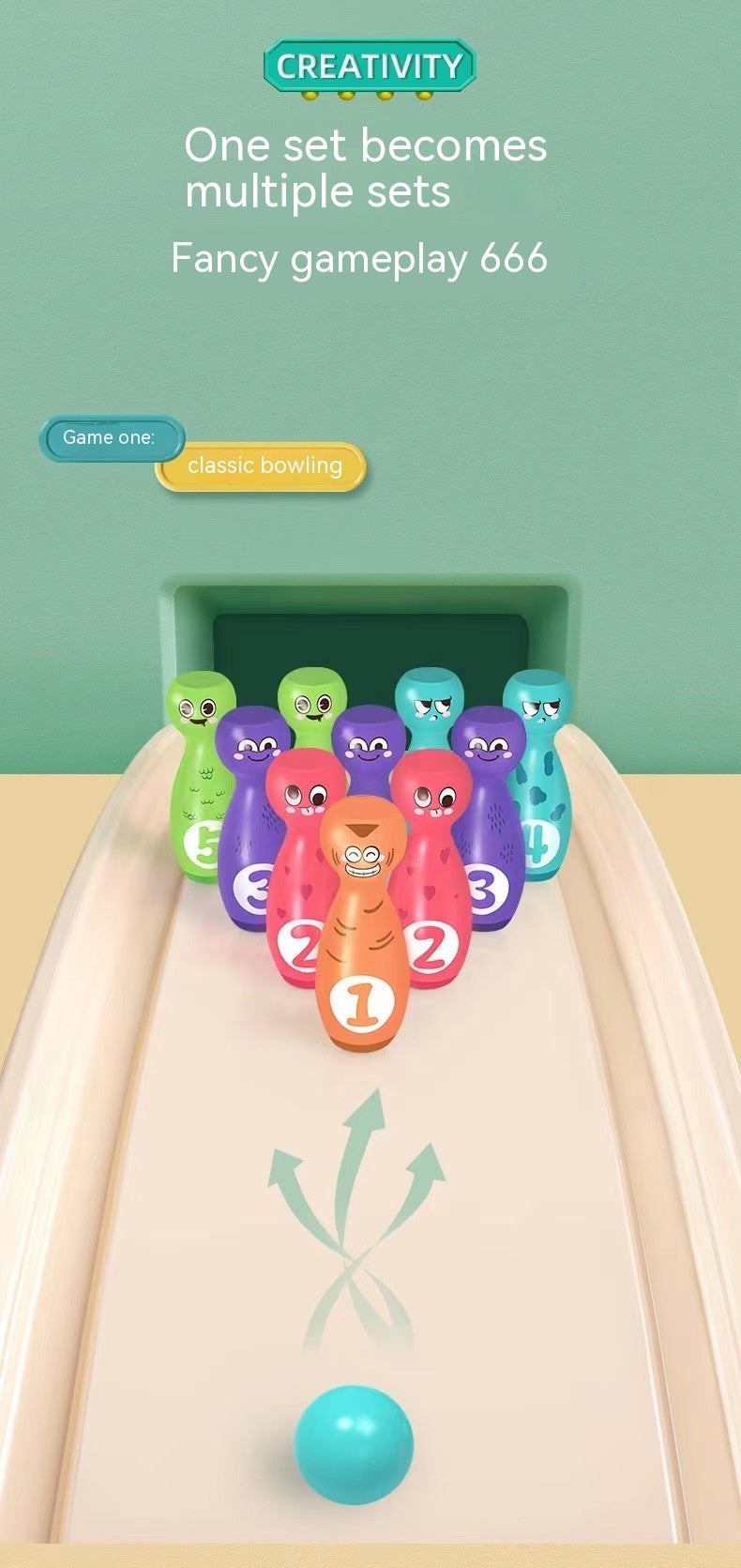 Children's Bowling Toys Suit Indoor Large Kindergarten Sports Toys Kids DealSniper.net