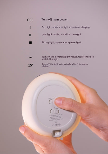 Simple Children Get Up Rabbit Silicone Sleeping USB Charging Night Light Home Decor Gym From House