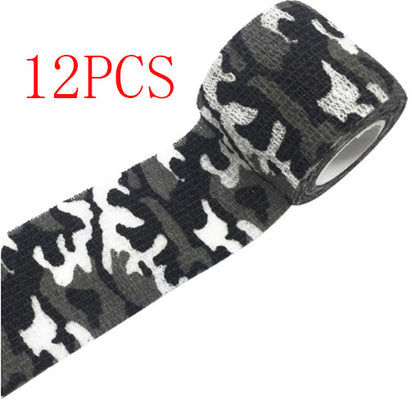 Camouflage Non-woven Elastic Bandage (Self-adhesive) Outdoor DealSniper.net 2style 5cm 12PCS