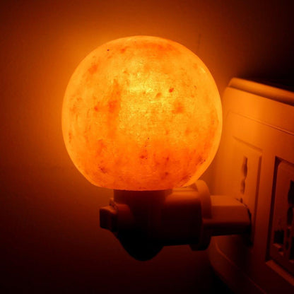 Crystal Salt Lamp Night Light Home dealsniper-net Spherical AU