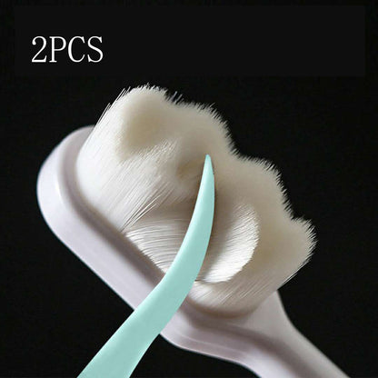 Ultra-fine Toothbrush Super Soft Bristle Deep Cleaning Brush Kids DealSniper.net 2pcs Wavy mixed