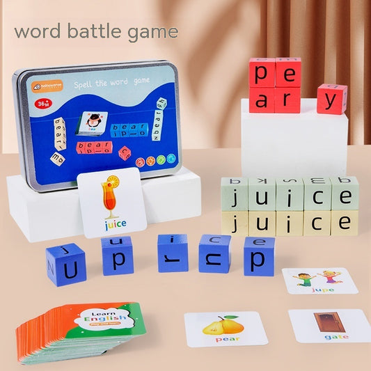 Children's Word Fight Building Blocks Interactive Desktop Game Kids dealsniper-net