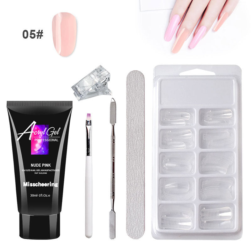 Painless Extension Gel Nail Art Without Paper Holder Beauty dealsniper-net 5 Color