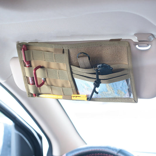 Car Sunshade Tactical Storage Bag Visor Panel Holder Car Auto Accessories Vehicle dealsniper-net