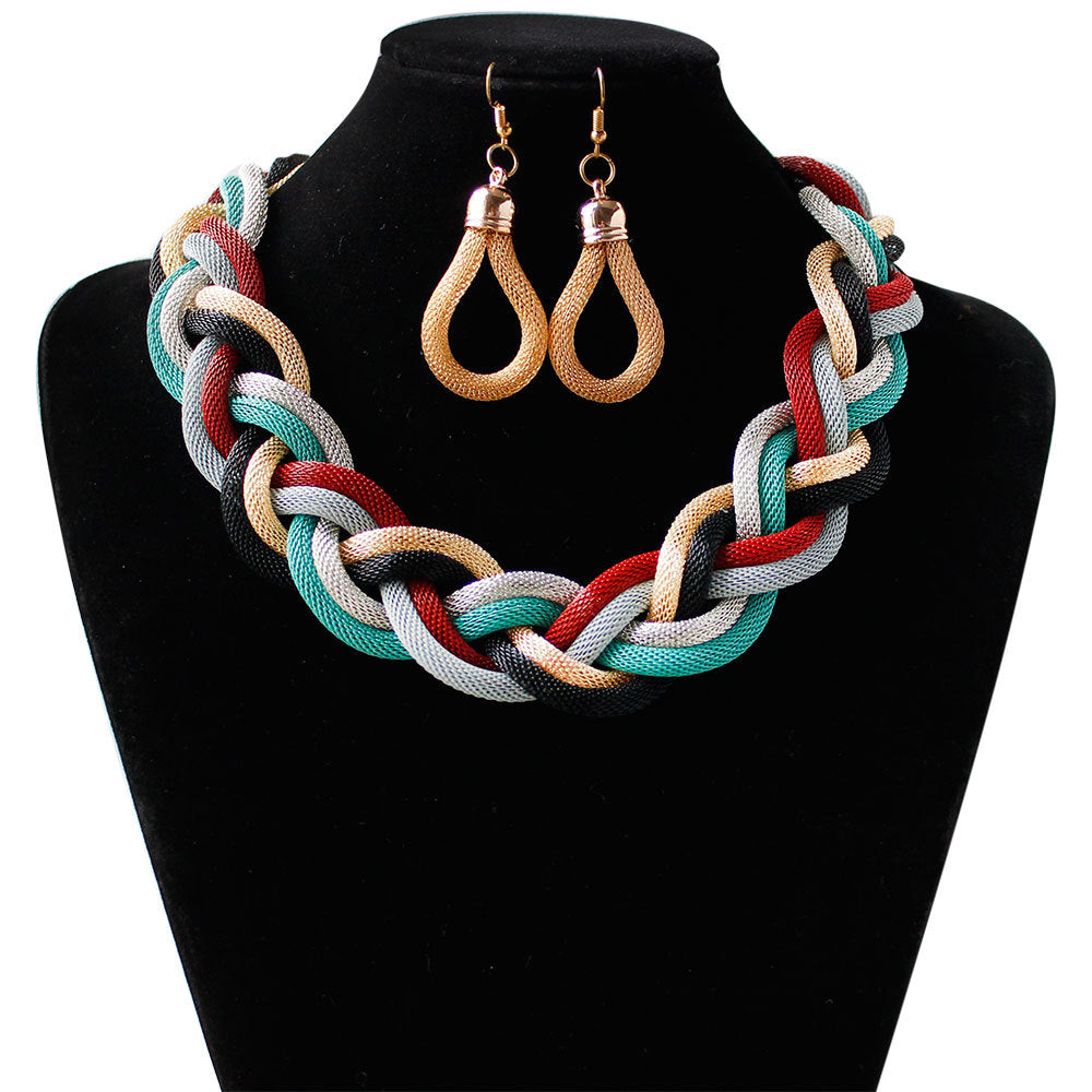 Hand-woven rope necklace chain Jewelry DealSniper.net D