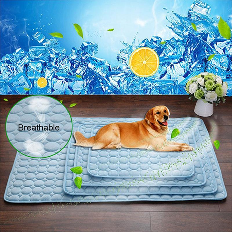 Pet Dog Cat Ice Silk Cold Nest Pad For Cooling In Summer Pets dealsniper-net