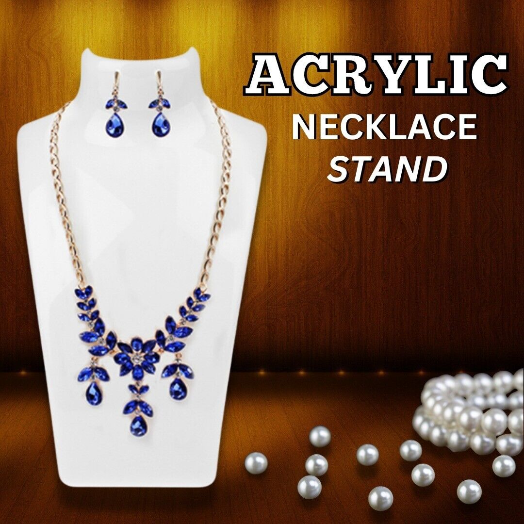 Acrylic Display Stand Necklace Pendant Bust Mannequin Earring Jewelry Chain Show Jewelry dealsniper-net