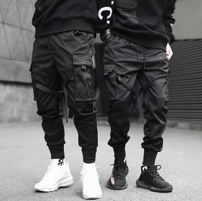 Ribbons Harem Joggers Men Cargo Pants Streetwear Hip Hop Men dealsniper-net