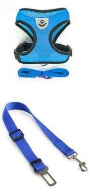 Pet Car Seat Belt Pet Leash Pets Gym From House Deep blue L