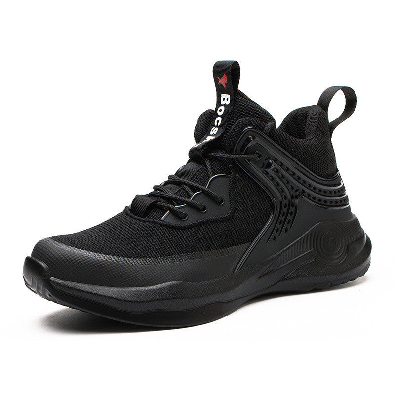 High-top Safety Shoes Construction Protective Footwear Men Steel Toe Shoes Breathable Hiking Boots Puncture Proof Work Boots Men DealSniper.net FZ 63 Black 37