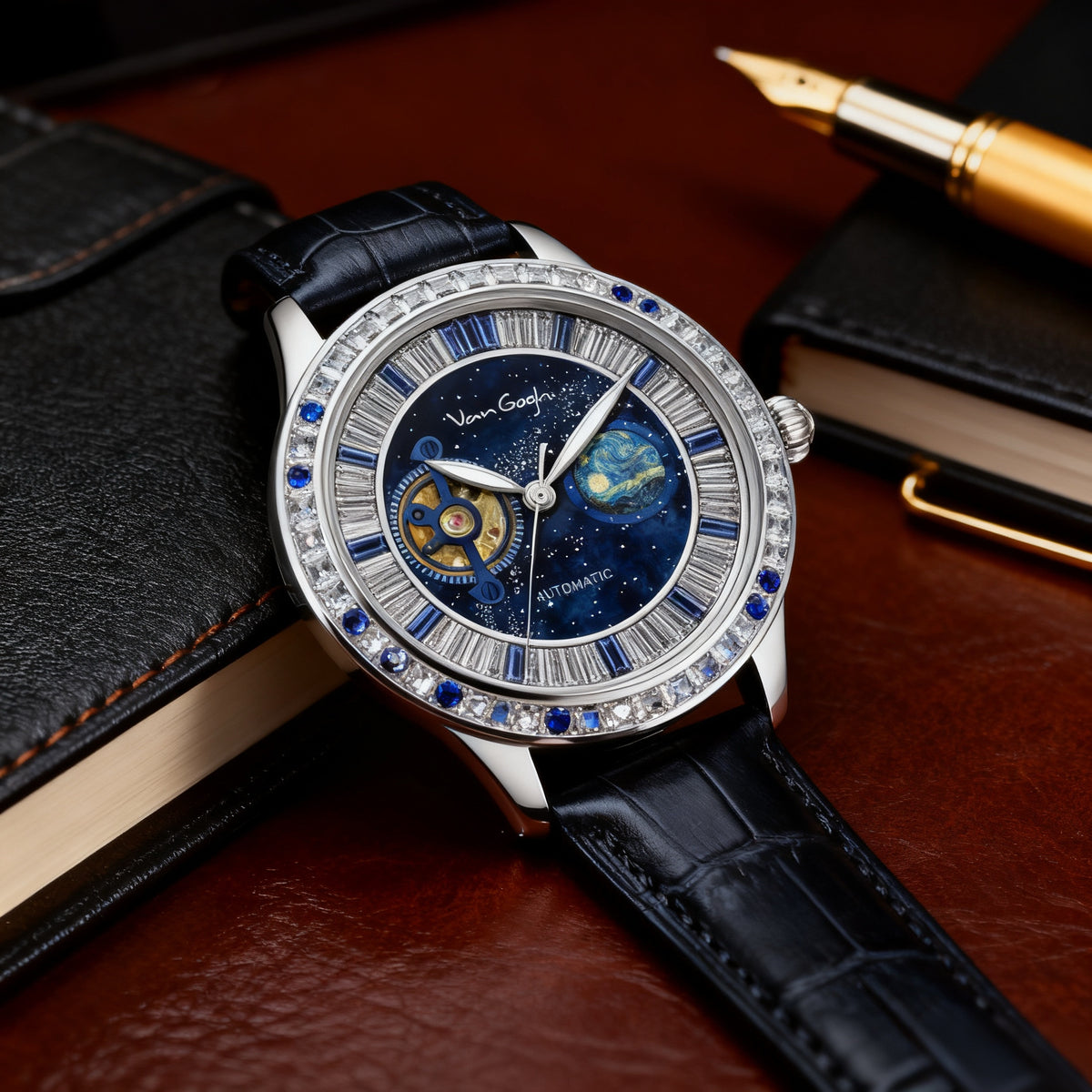 VanGogh Men's Geneva Series Art Automatic Mechanical Watch Jewelry DealSniper.net