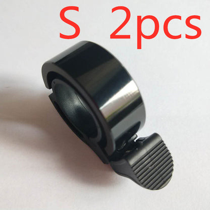 Aluminum Alloy Bicycle Bell For Children Adults Moutain Bike Cycling Outdoor DealSniper.net S Black 2pcs