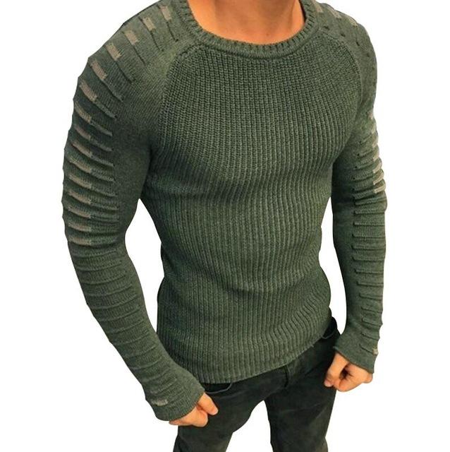 Lezde Striped Long Sleeve Men dealsniper-net ArmyGreen L