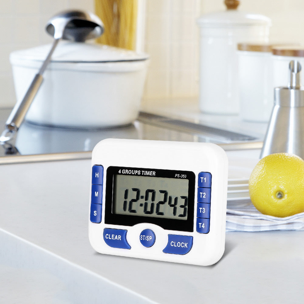 Digital 4 Channel Independent Group Timer Countdown Kitchen dealsniper-net