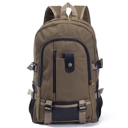 Men's Backpacks Canvas Backpack Student Bags Men DealSniper.net Coffee