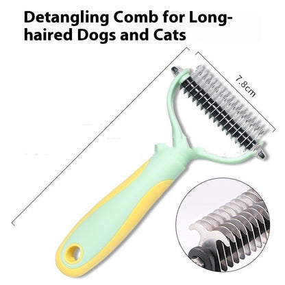 Pets Fur Knot Cutter Dog Grooming Shedding Tools Pets Gym From House AD903 Large Green Yellow