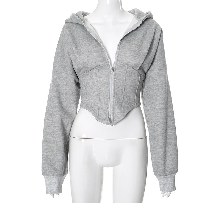Zipper Hoodie Cardigan Y2K Ins Fashion Street Long Sleeve Women DealSniper.net