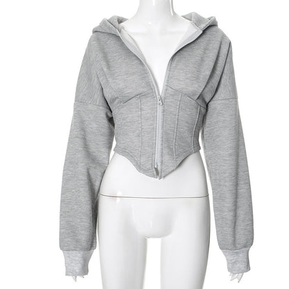 Zipper Hoodie Cardigan Y2K Ins Fashion Street Long Sleeve Women DealSniper.net