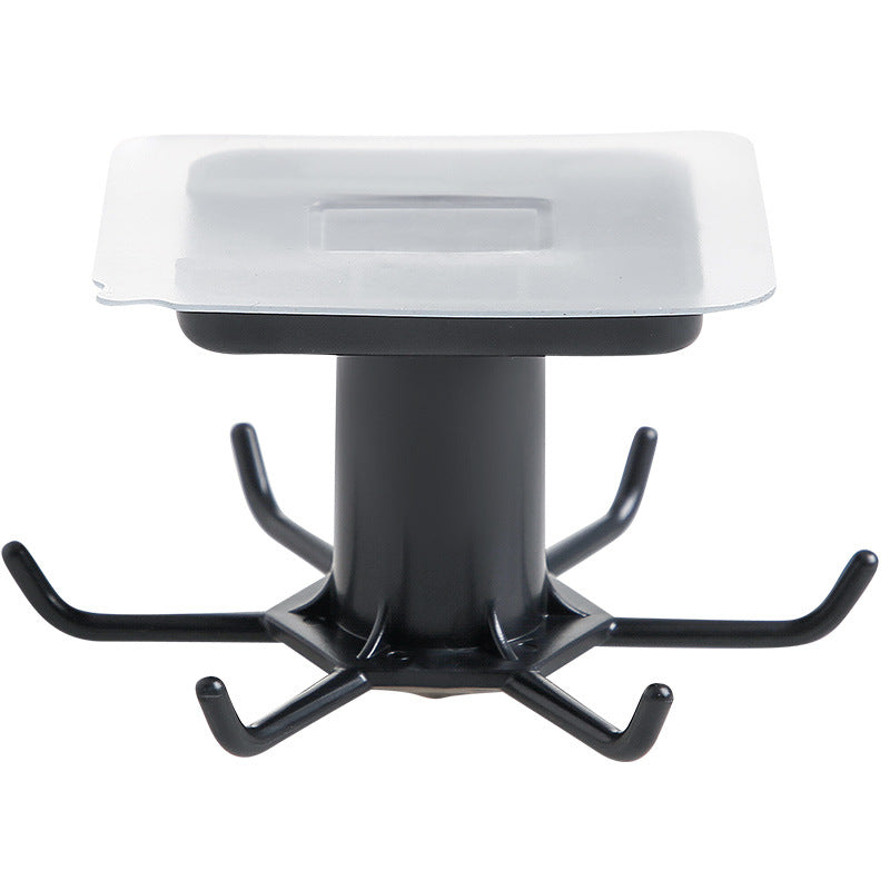 Punch-free Creative Rotatable Kitchen Storage Rack Kitchen DealSniper.net Black