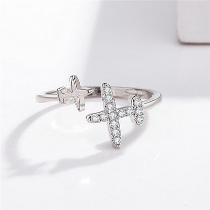 Charm Adjustable Plane Ring Women Jewelry dealsniper-net