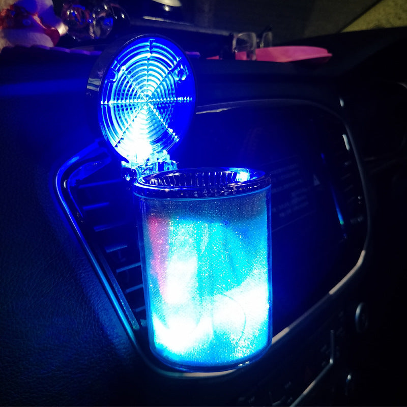 Car Ashtray With LED Light RGB Ambient Light Cigarette Cigar Ash Tray Vehicle dealsniper-net