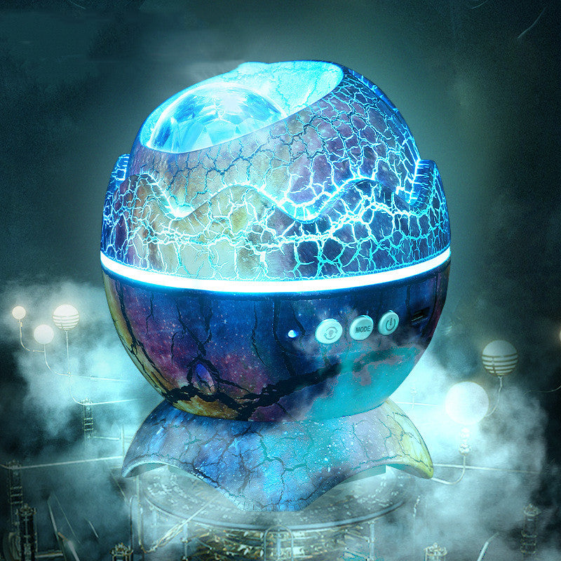 LED Dinosaur Egg Star Galaxy Projection Lamp Bluetooth Music Home Decor Gym From House