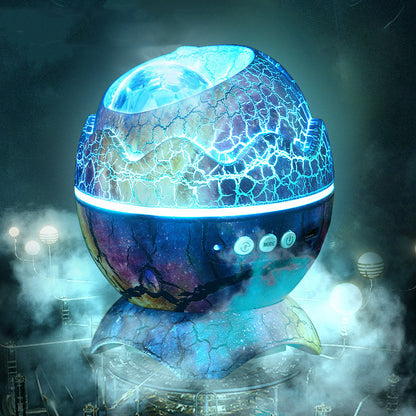 LED Dinosaur Egg Star Galaxy Projection Lamp Bluetooth Music Home Decor Gym From House