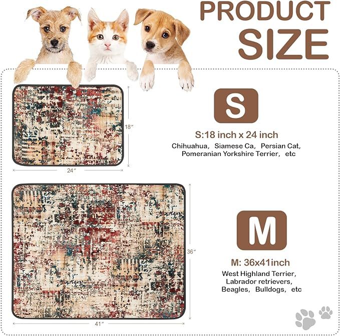 Washable Pee Pads For Dogs, 2 Pack Reusable Puppy Pads