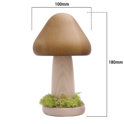 Twisted Mushroom Night Warm Light Touch Night Light Home Decor dealsniper-net Monochrome Warm Light Large Walnut Usb Charging