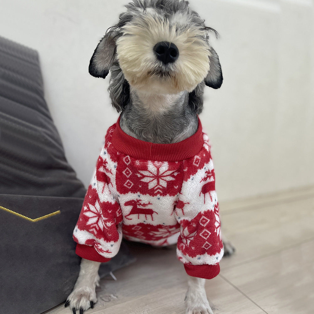 Winter Warm Padded Dog Clothes Christmas Pet Sweater Deals DealSniper.net