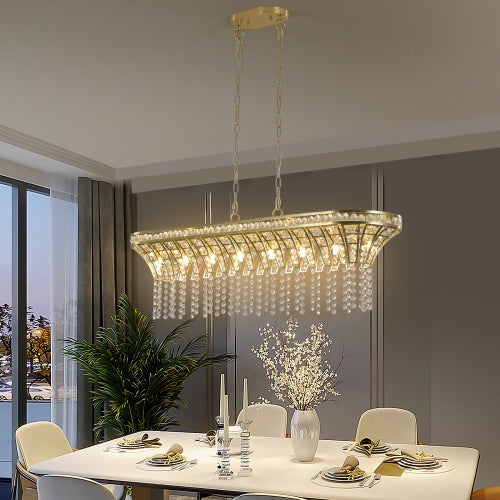 Modern Champagne Gold Kitchen Island Lamp