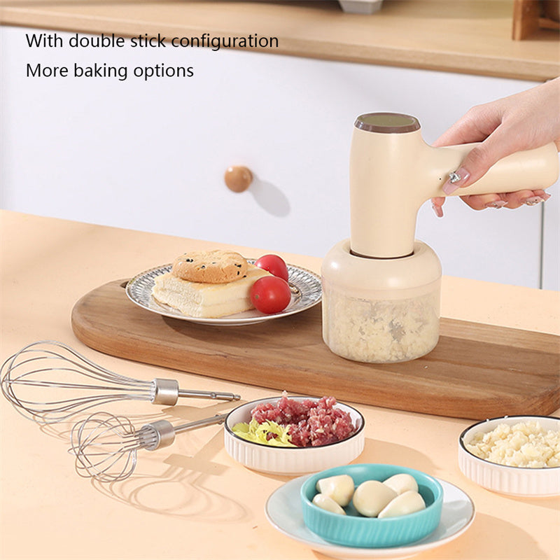 2 In 1 Electric Garlic Chopper USB Rechargeable Vegetable Kitchen dealsniper-net