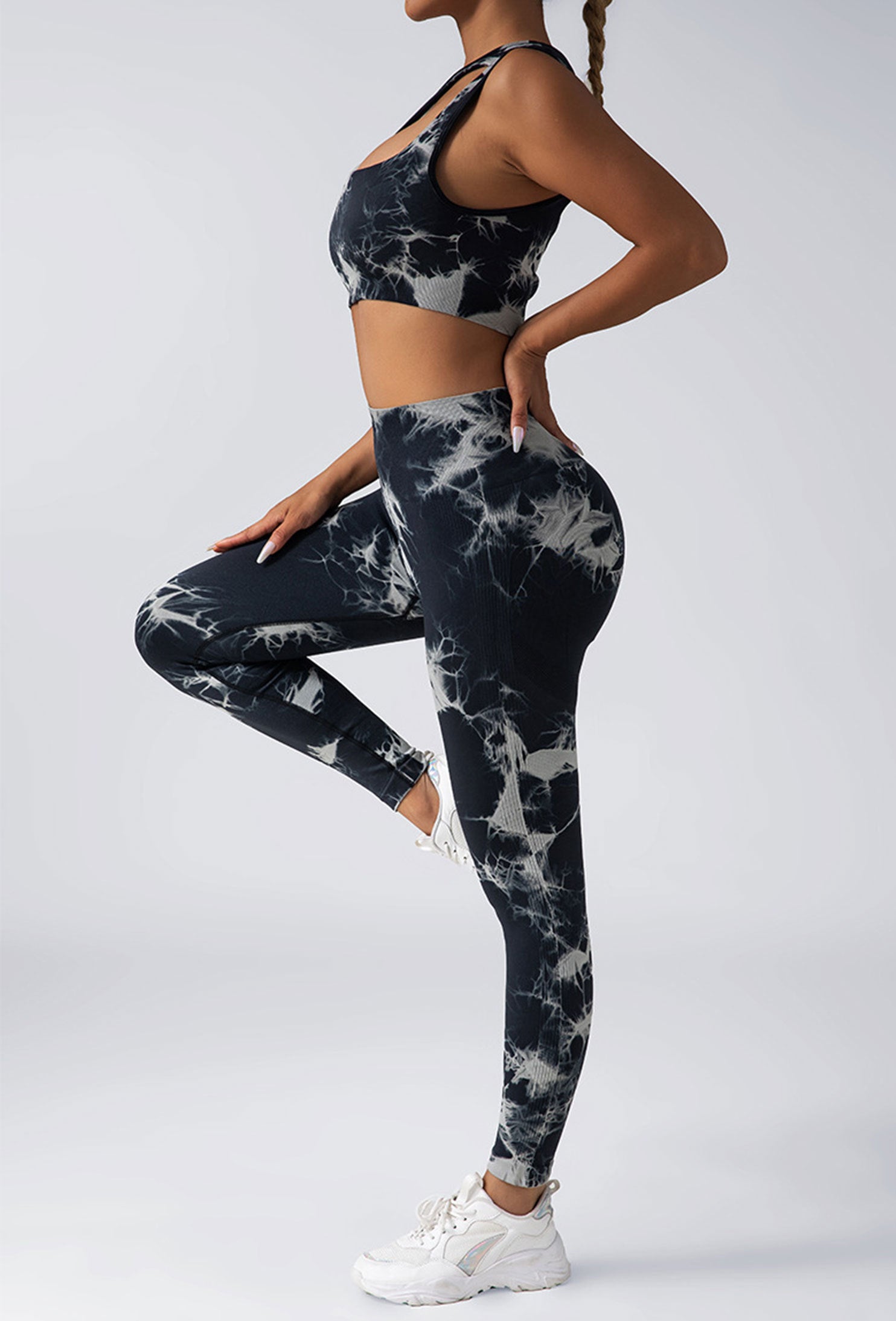 3 Pack Women Seamless Yoga Pants Tie Dye Leggings Women dealsniper-net