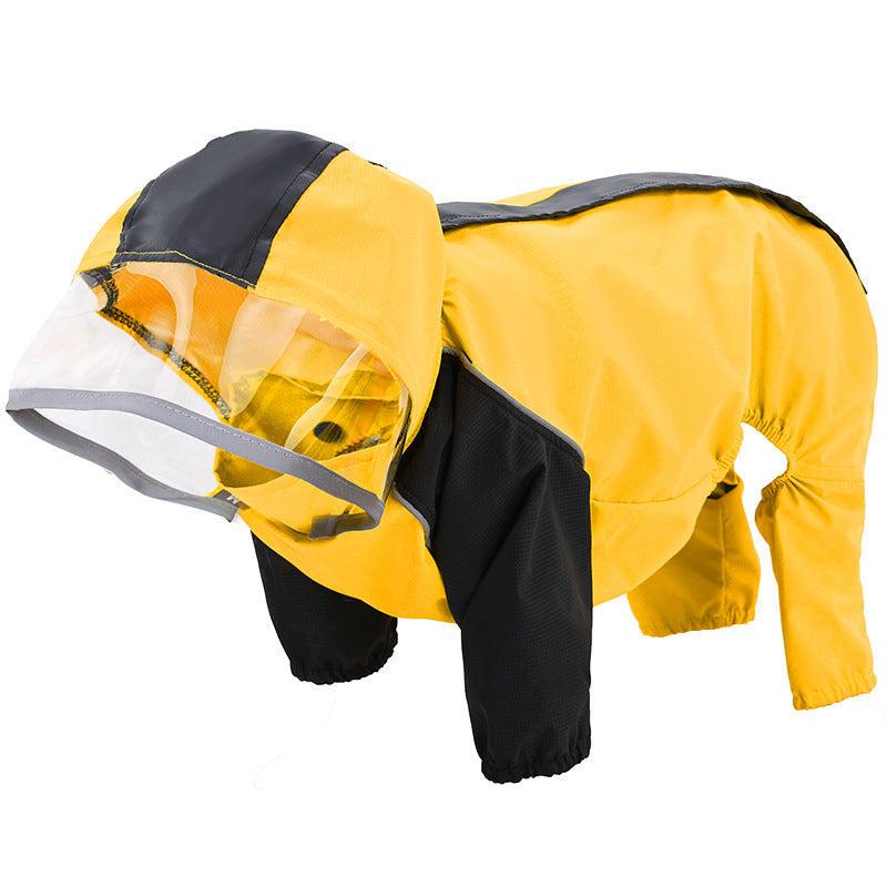 Pet All-inclusive Waterproof Dog Poncho Pets Gym From House Yellow 2XL
