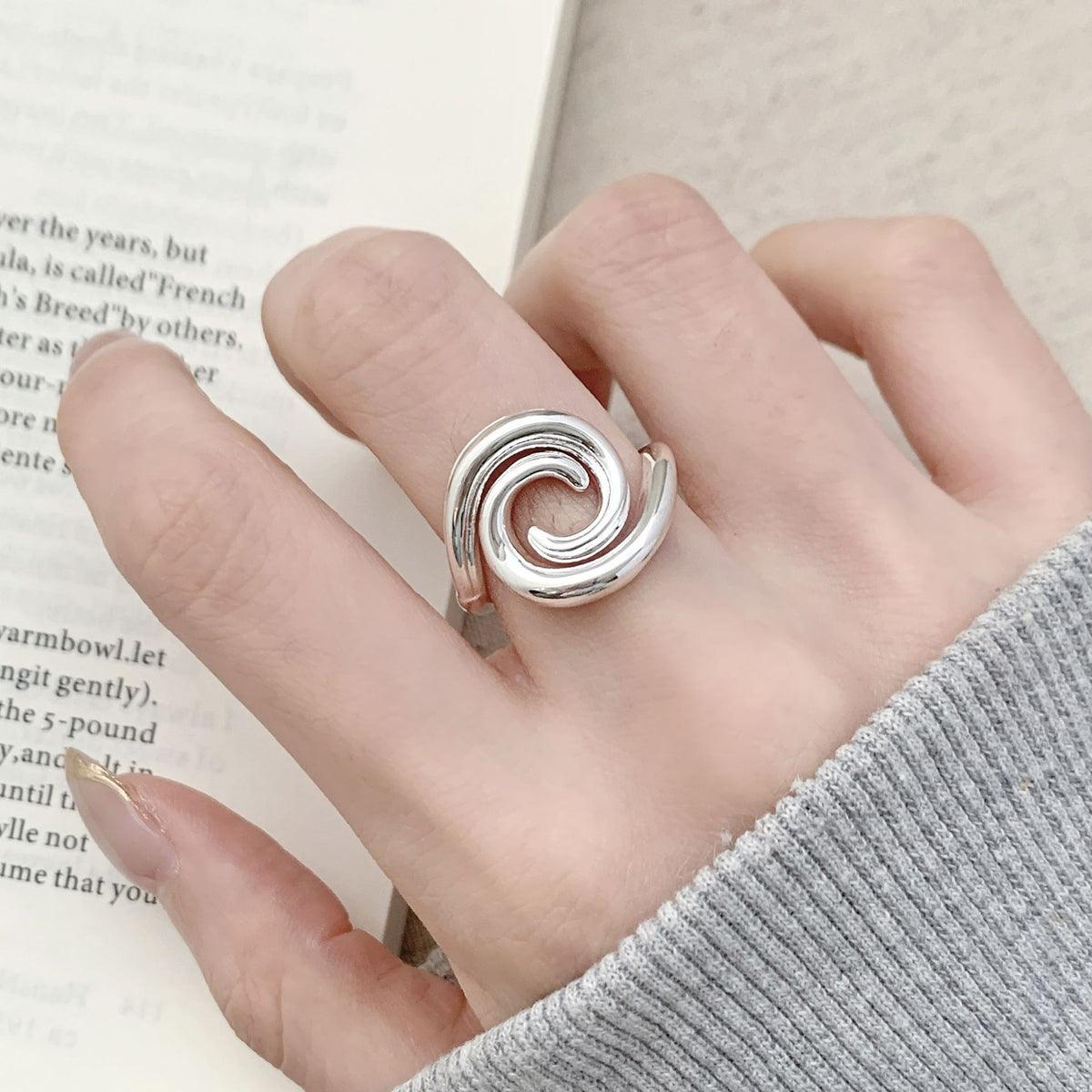 Women Minimalist Line Circle Open Ring Jewelry Gym From House