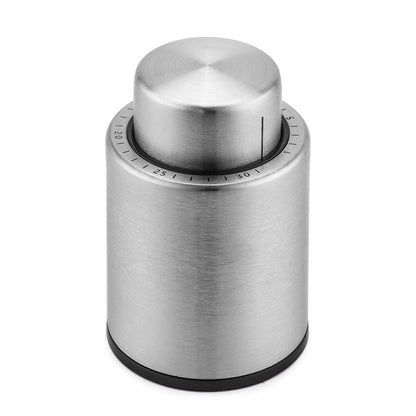 Stainless Steel Vacuum Wine Stopper Kitchen dealsniper-net Silver With Scaled