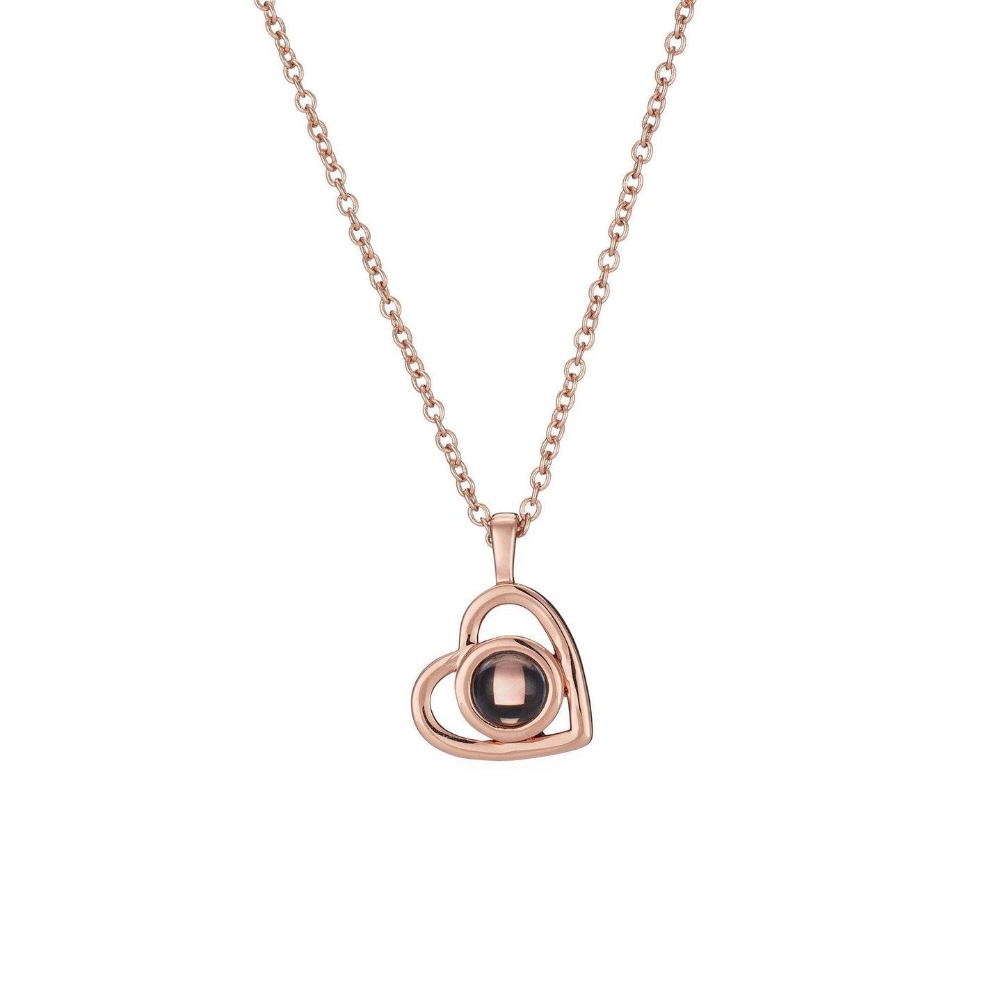 S925 Silver Romantic Colorful Photo Projection Necklace Jewelry DealSniper.net Rose gold