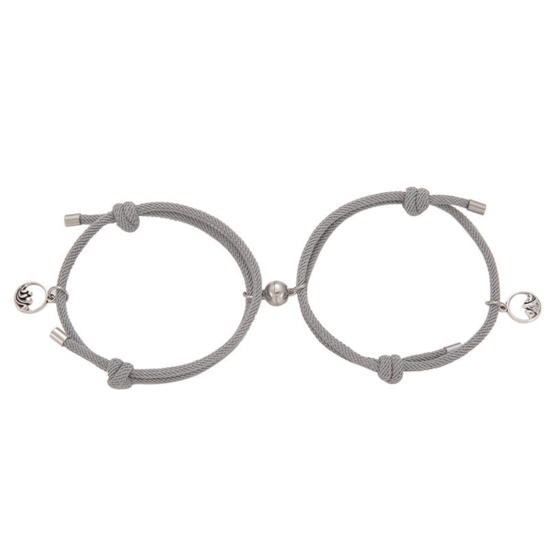 Alloy Eachother Couple Bracelet Jewelry dealsniper-net Grey