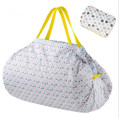 Eco-Friendly Shopping Bags Large Washable Reusable Women dealsniper-net Wave point 53x48cm