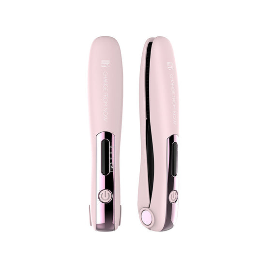 Cordless Hair Straightener for Travel Straightening and Curling Travel dealsniper-net Pink